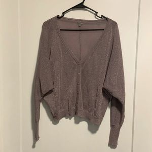 Purple shimmer cardigan size M